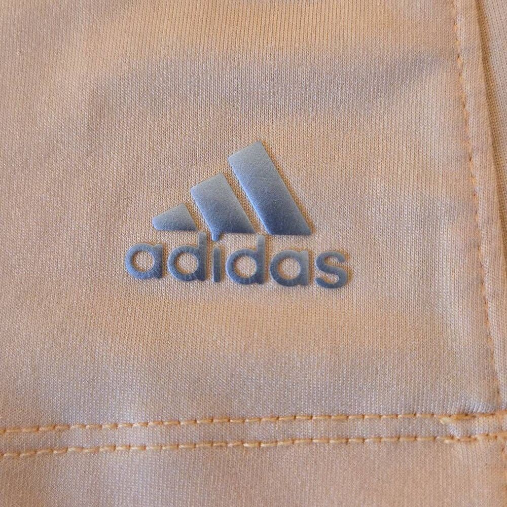 Adidas Womens Raglan Sleeves 1/4 Zip Mock Neck Golf Shirt Orange White Large - Picture 7 of 12